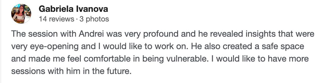 Client testimonial